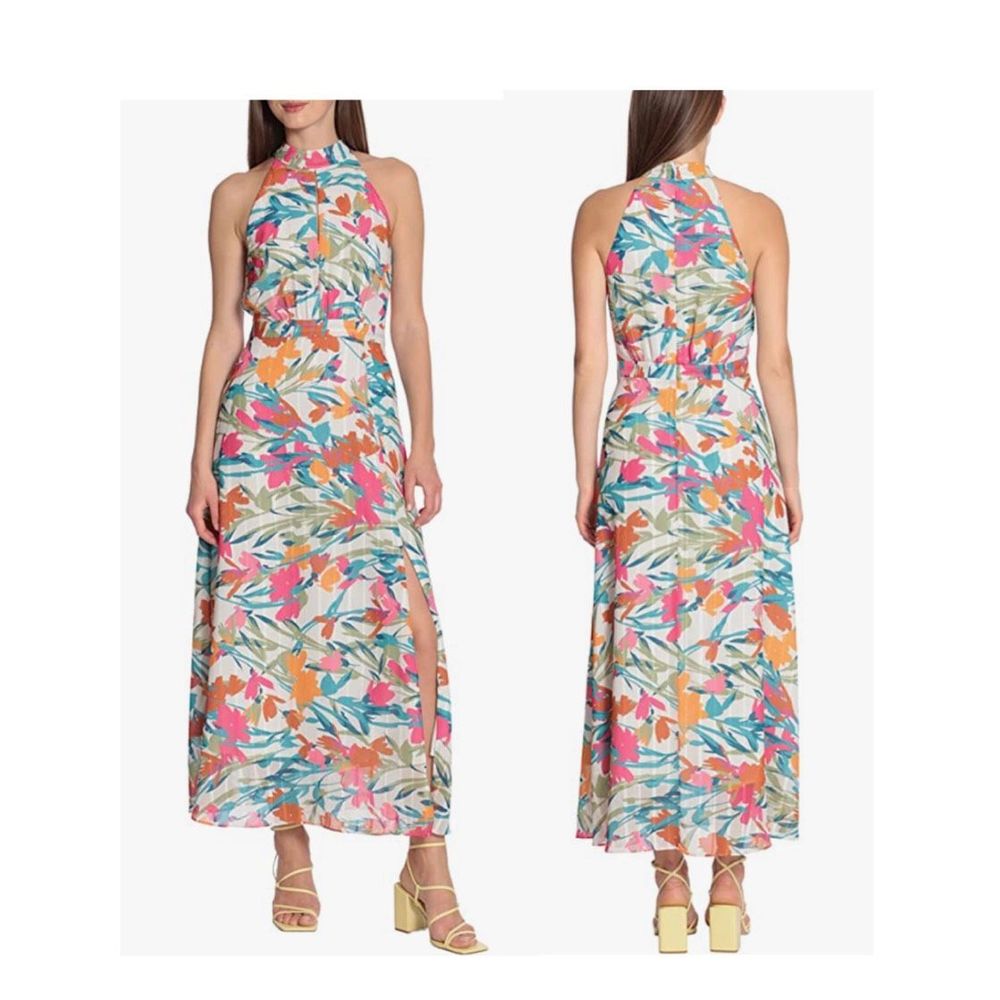 Maggy London Women's Halter Neck Maxi Dress